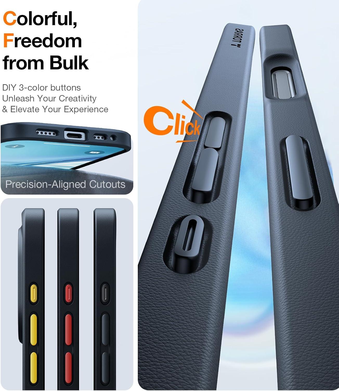 imageTORRAS Shockproof for iPhone 17 Pro Max Case with Camera Control Button 12FT Military Grade Drop Protection Enhanced Grip amp Soft Touch Translucent Slim 17 Pro Max Case with 3 Colors Buttons BlackBlack