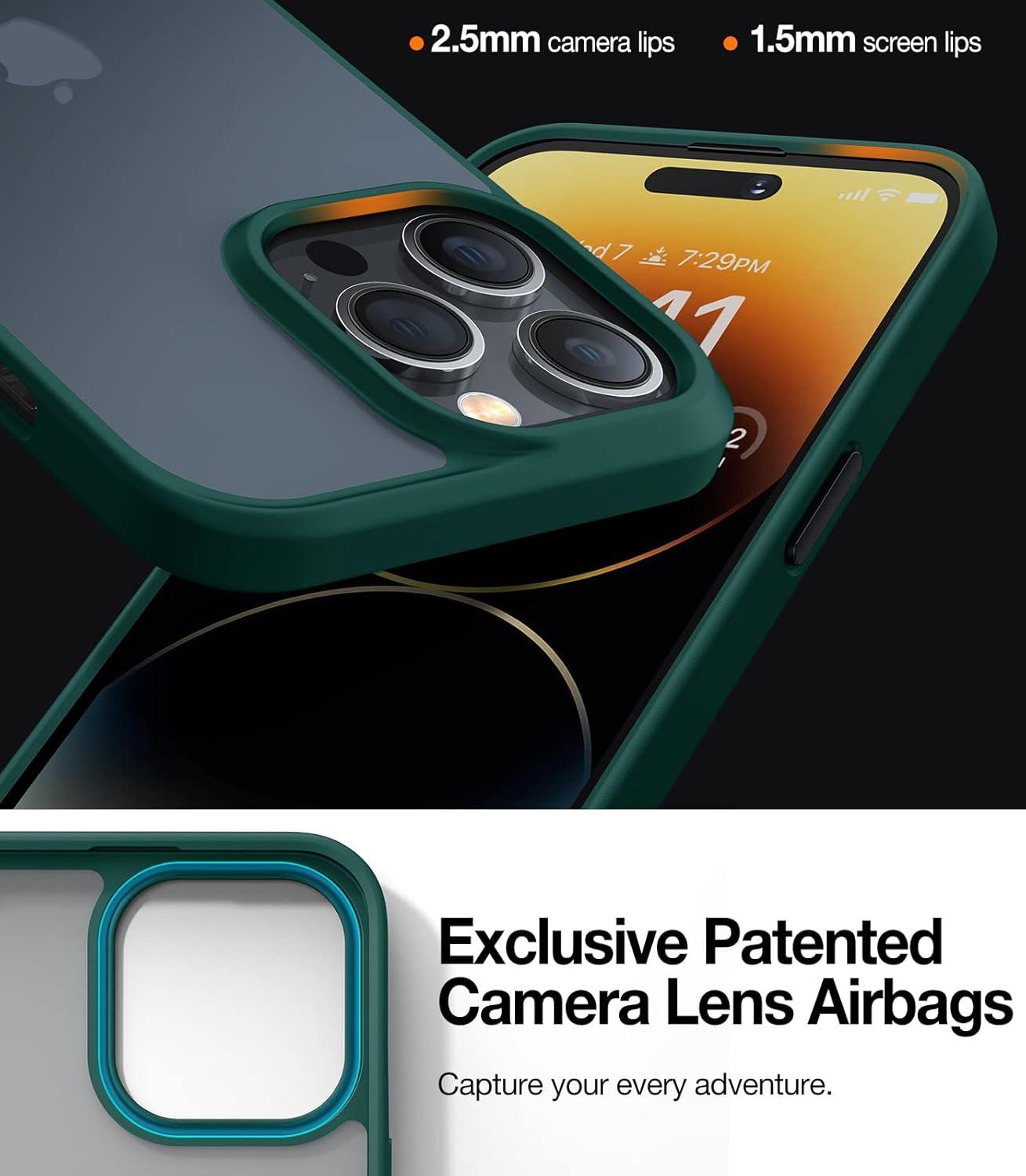 imageTORRAS Shockproof for iPhone 17 Pro Max Case with Camera Control Button 12FT Military Grade Drop Protection Enhanced Grip amp Soft Touch Translucent Slim 17 Pro Max Case with 3 Colors Buttons BlackGreen