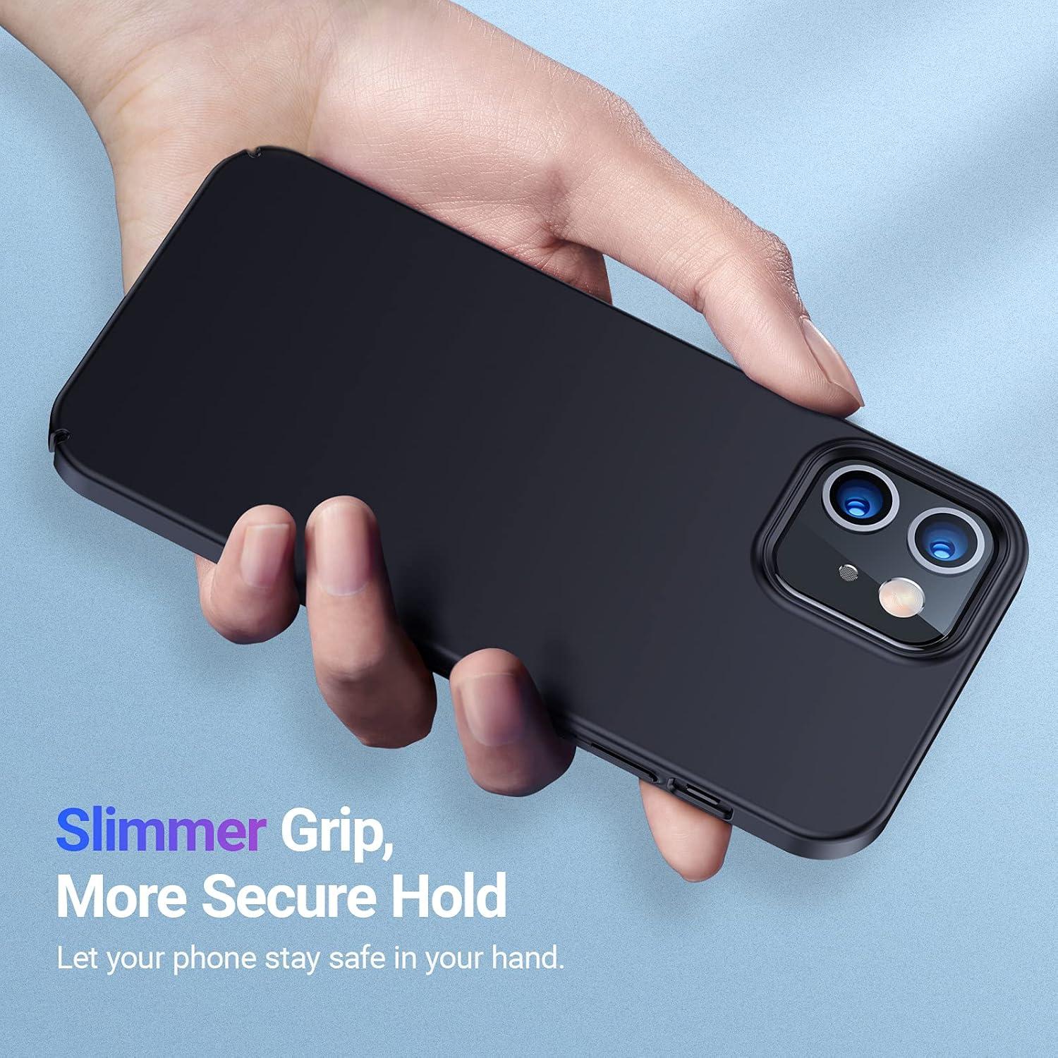 imageTORRAS Slim Fit for iPhone 12 Pro Max Case UltraThin Cover with NonSlip Grip amp No Fingerprint Hard Plastic Super Slim Phone Case for iPhone 12 Pro Max Phone Case 67 inch Space BlackBlack