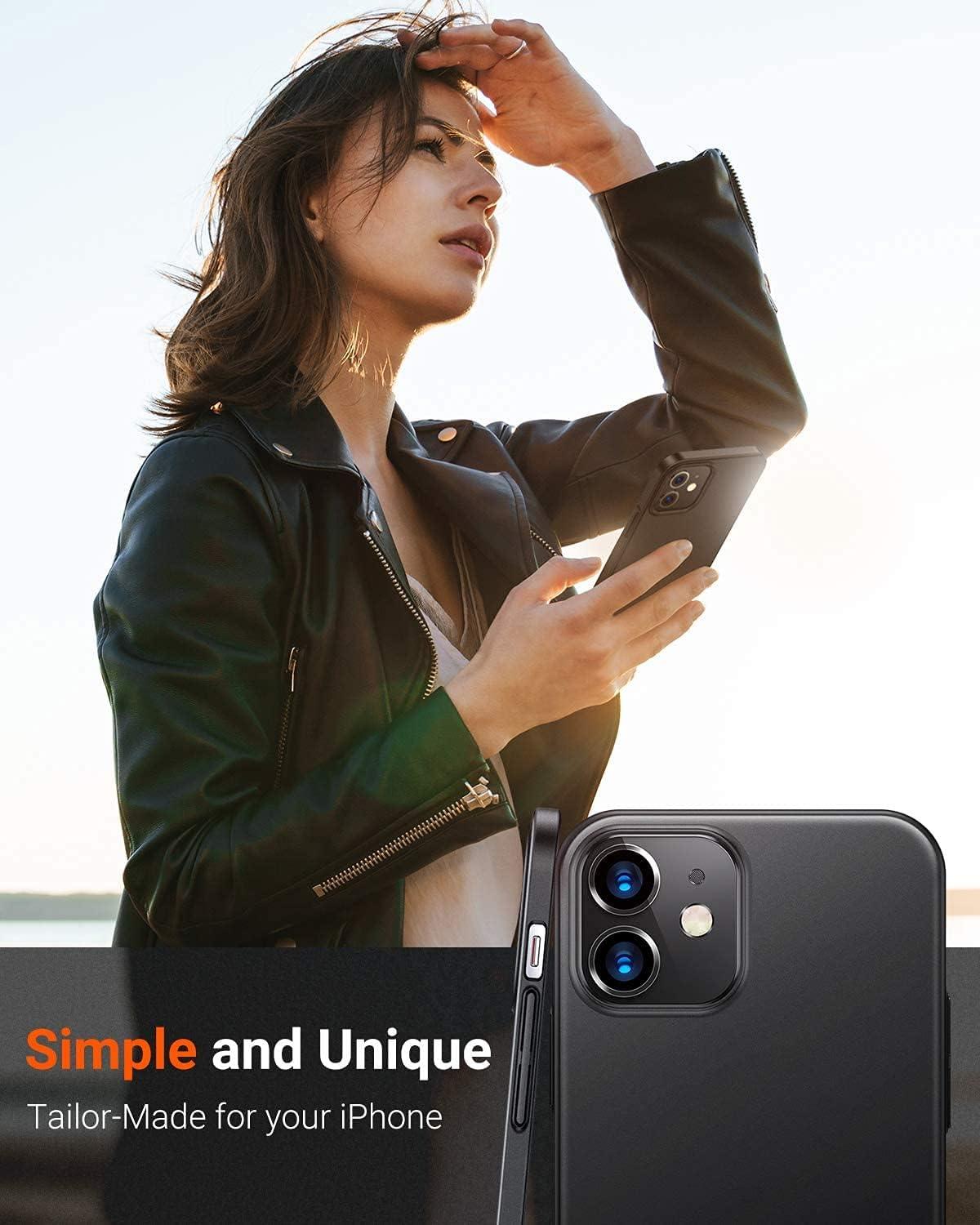 imageTORRAS Slim Fit for iPhone 12 Pro Max Case UltraThin Cover with NonSlip Grip amp No Fingerprint Hard Plastic Super Slim Phone Case for iPhone 12 Pro Max Phone Case 67 inch Space BlackBlack