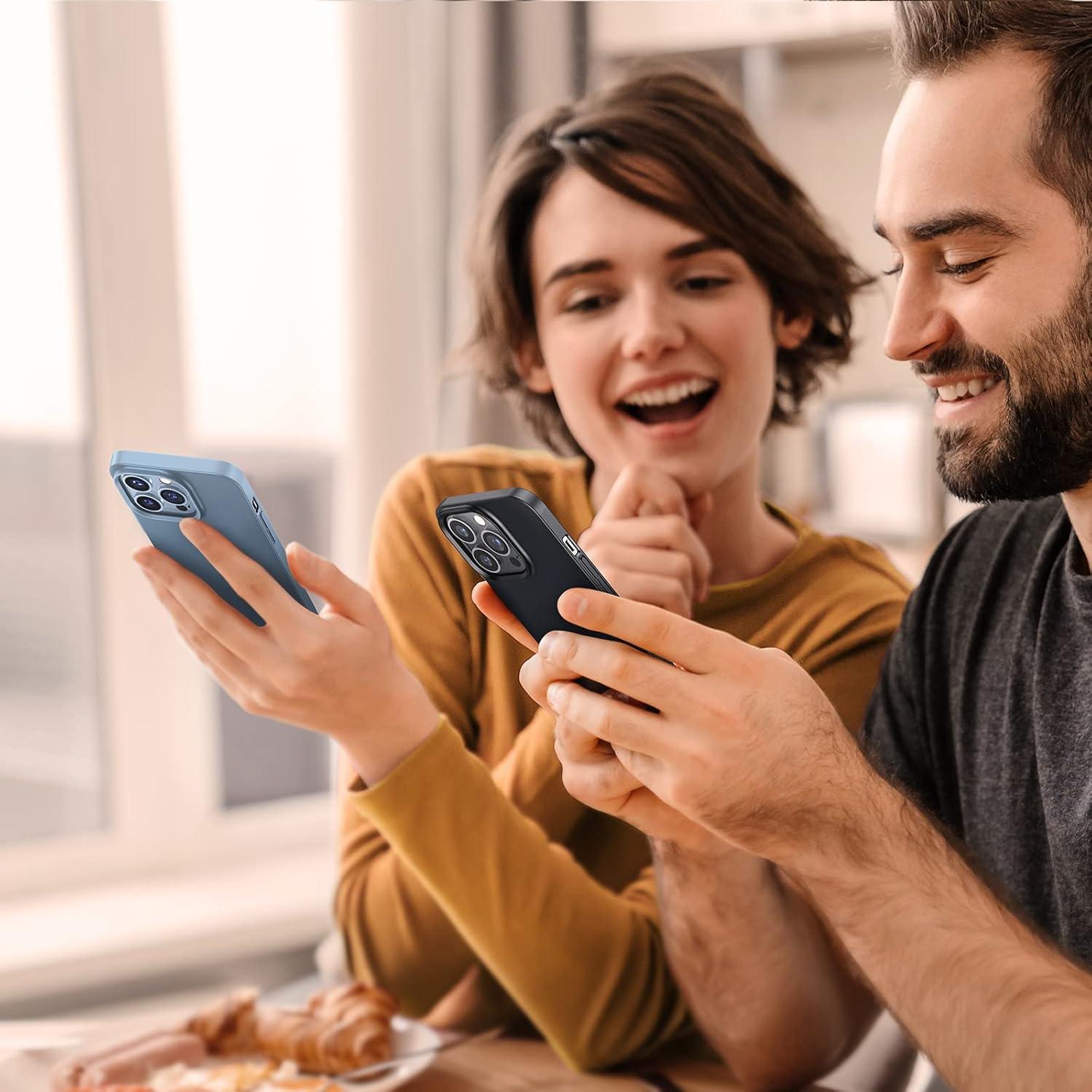 imageTORRAS Slim Fit for iPhone 12 Pro Max Case UltraThin Cover with NonSlip Grip amp No Fingerprint Hard Plastic Super Slim Phone Case for iPhone 12 Pro Max Phone Case 67 inch Space BlackBlack