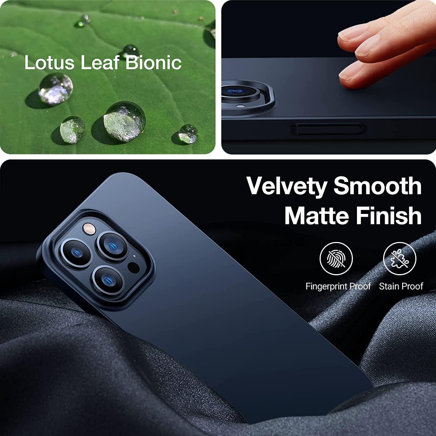 imageTORRAS Slim Fit for iPhone 12 Pro Max Case UltraThin Cover with NonSlip Grip amp No Fingerprint Hard Plastic Super Slim Phone Case for iPhone 12 Pro Max Phone Case 67 inch Space BlackBlack