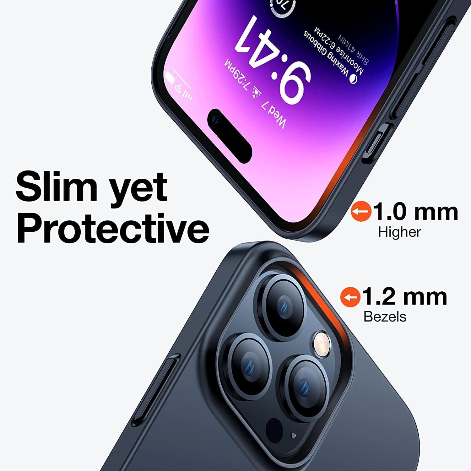 imageTORRAS Slim Fit for iPhone 12 Pro Max Case UltraThin Cover with NonSlip Grip amp No Fingerprint Hard Plastic Super Slim Phone Case for iPhone 12 Pro Max Phone Case 67 inch Space BlackBlack