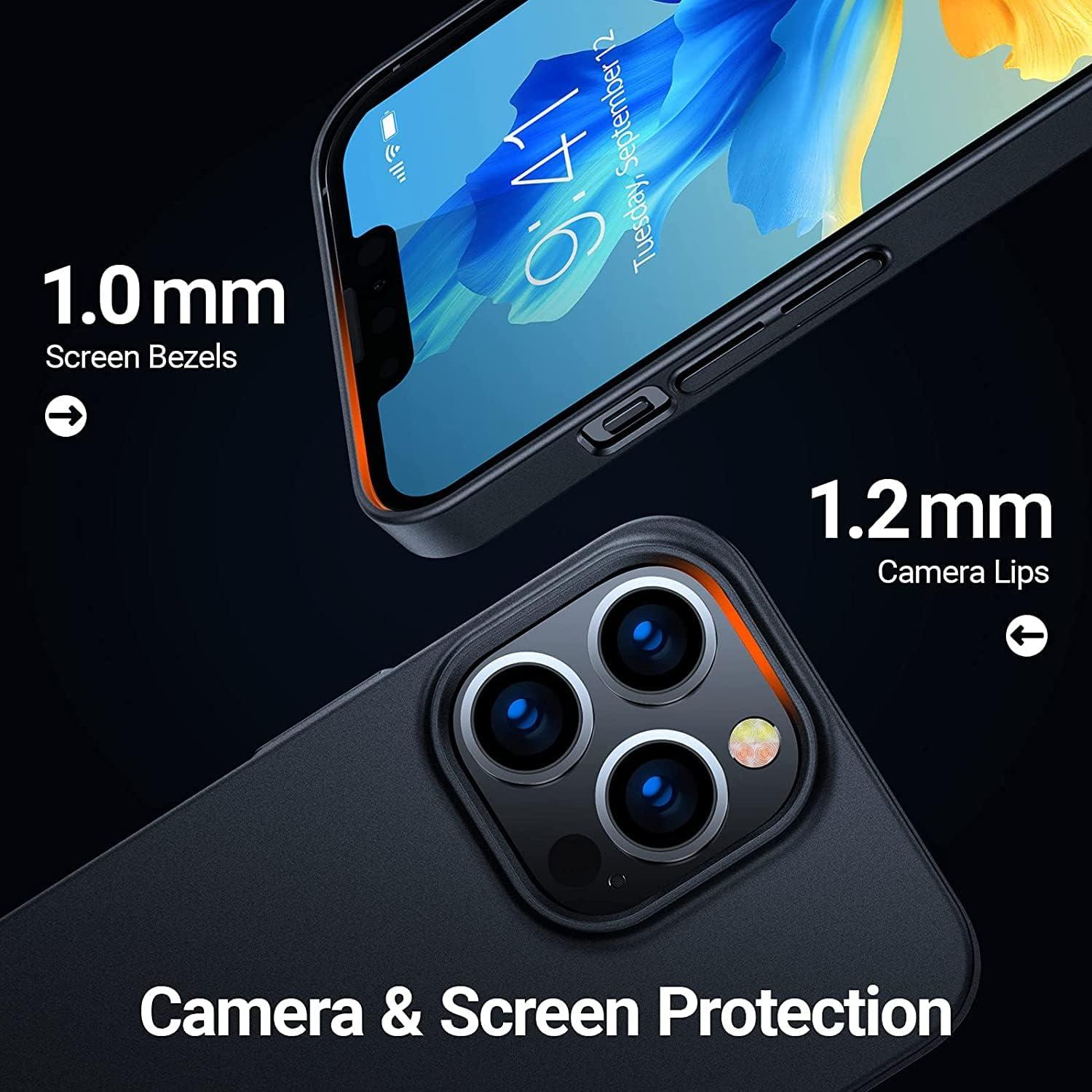 imageTORRAS Slim Fit for iPhone 12 Pro Max Case UltraThin Cover with NonSlip Grip amp No Fingerprint Hard Plastic Super Slim Phone Case for iPhone 12 Pro Max Phone Case 67 inch Space BlackBlack