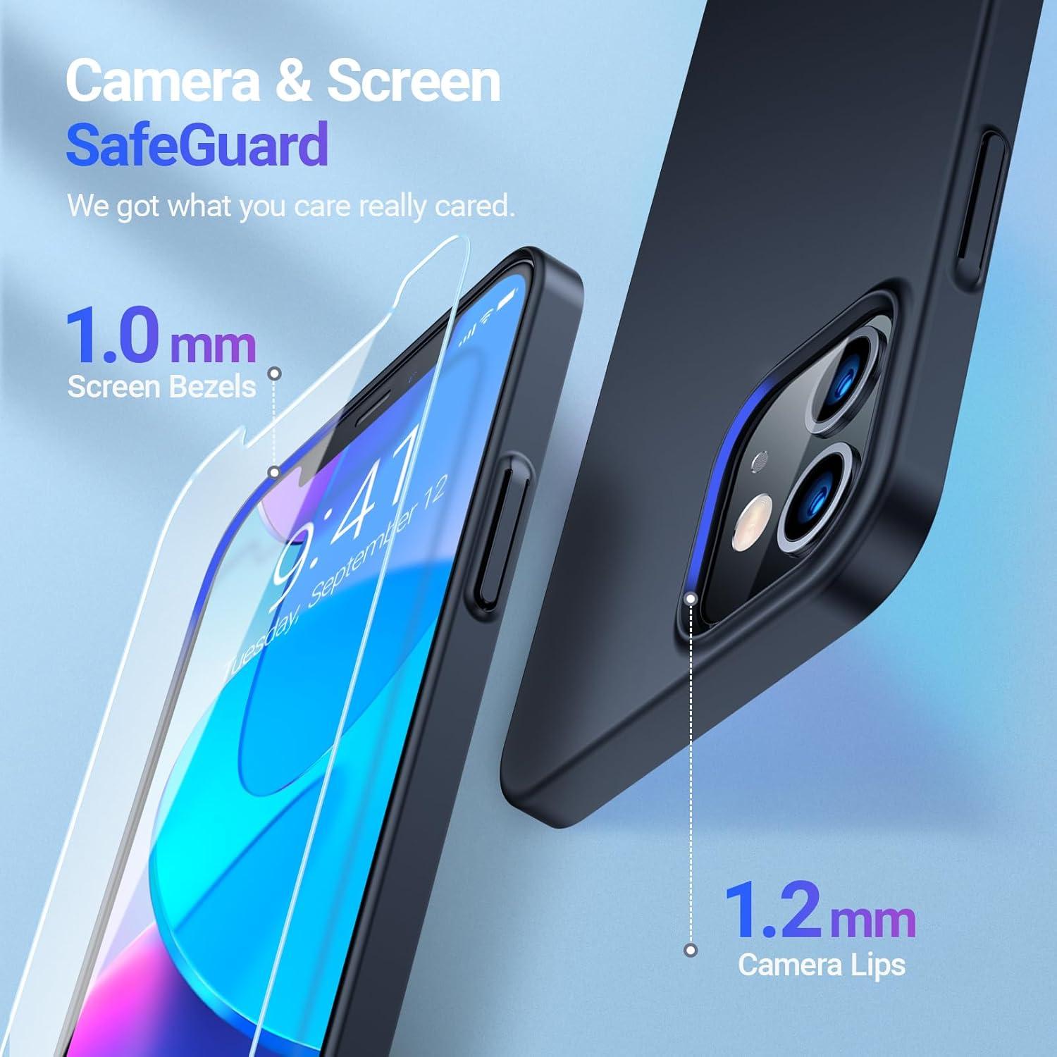 imageTORRAS Slim Fit for iPhone 12 Pro Max Case UltraThin Cover with NonSlip Grip amp No Fingerprint Hard Plastic Super Slim Phone Case for iPhone 12 Pro Max Phone Case 67 inch Space BlackBlack