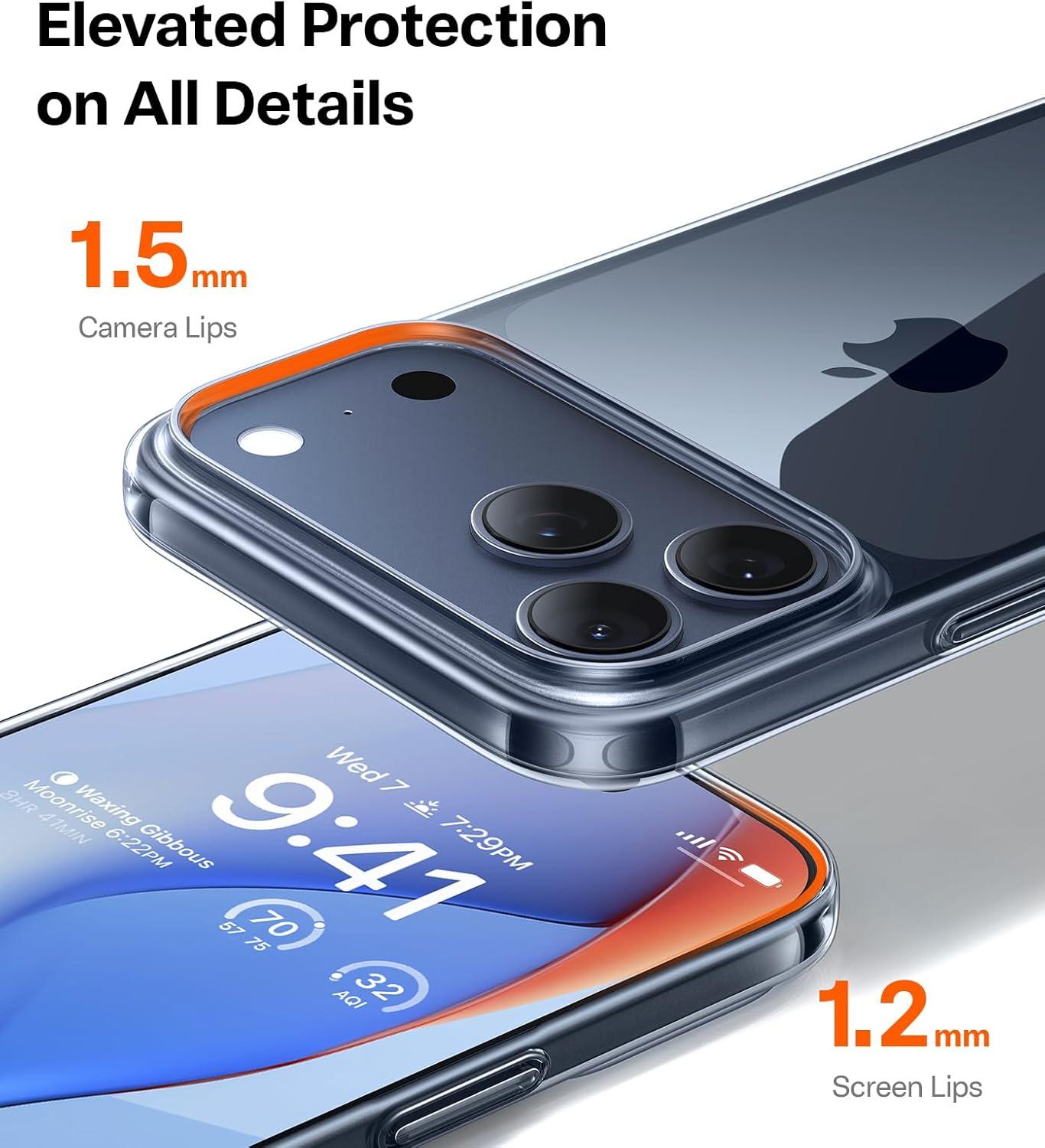 imageTORRAS Slim Fit for iPhone 16 Pro Max Case Clear Ultra Thin Phone Case for iPhone 16 Pro Max Non Yellowing AntiScratch Hard Plastics Lightweight iPhone 16 Pro Max Phone Case 69 ClearClear