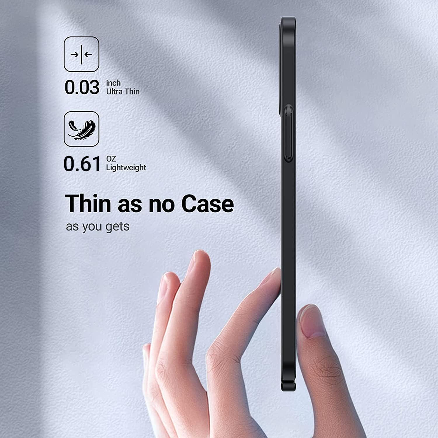 imageTORRAS Slim Fit for iPhone 16 Pro Max Case Clear Ultra Thin Phone Case for iPhone 16 Pro Max Non Yellowing AntiScratch Hard Plastics Lightweight iPhone 16 Pro Max Phone Case 69 ClearBlack