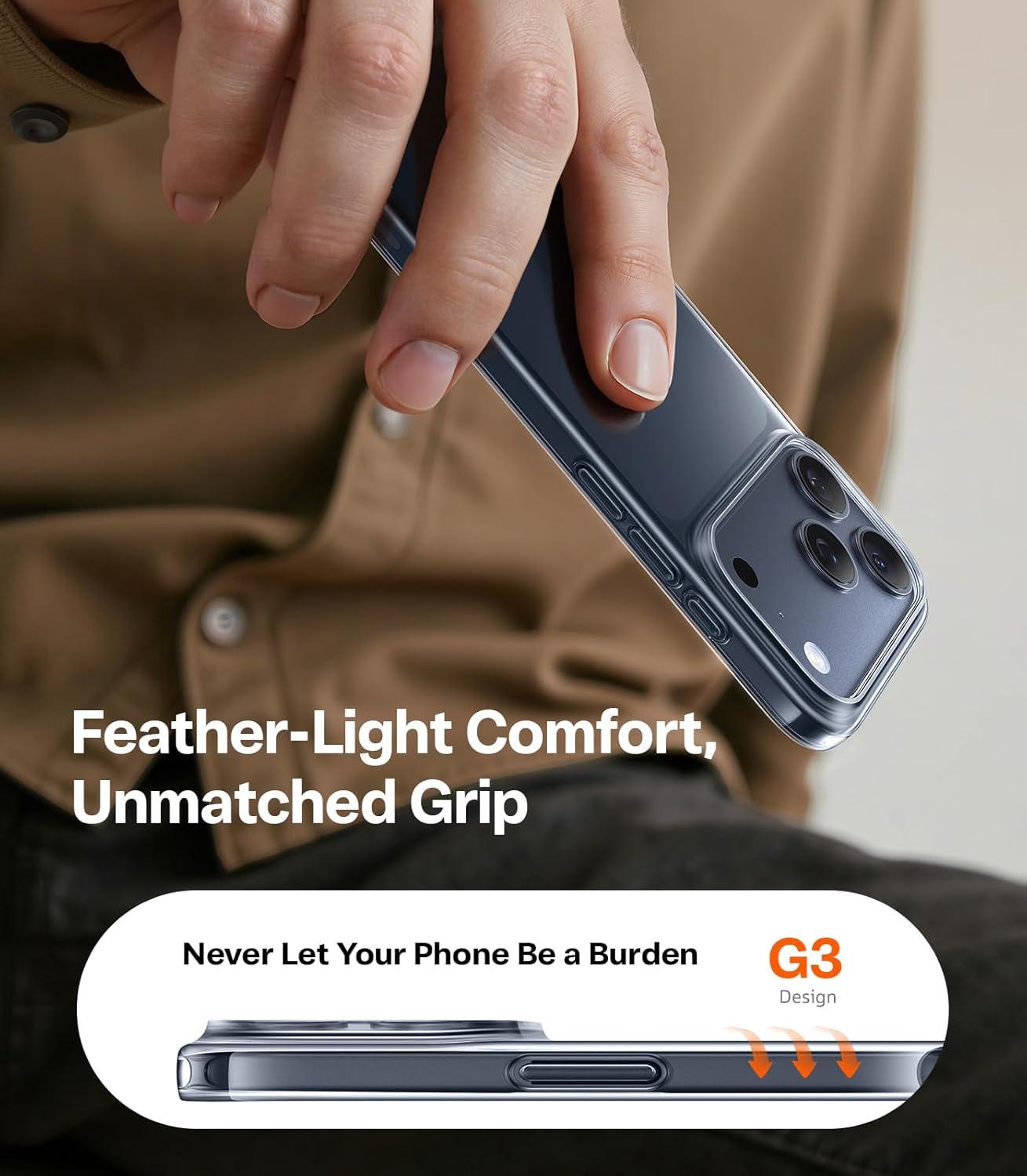 imageTORRAS Slim Fit for iPhone 16 Pro Max Case Clear Ultra Thin Phone Case for iPhone 16 Pro Max Non Yellowing AntiScratch Hard Plastics Lightweight iPhone 16 Pro Max Phone Case 69 ClearClear