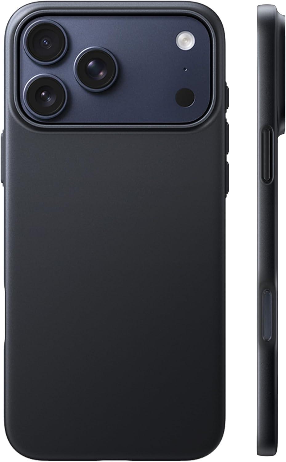 imageTORRAS Slim Fit for iPhone 17 Pro Max Case Ultra Thin 17 Pro Max Case Lightweight Matte AntiScratch Hard PC Cover Phone Case for iPhone 17 Pro Max 69 inch ClearBlack