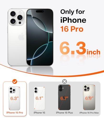 imageTORRAS Strong Magnetic amp Seamless Stand for iPhone 16 Pro Case 18N Mighty Magnetic 12FT MilGrade Drop Tested Fit for MagSafe Kickstand Protective Slim Phone Case for iPhone 16 Pro 63 BlackBlack