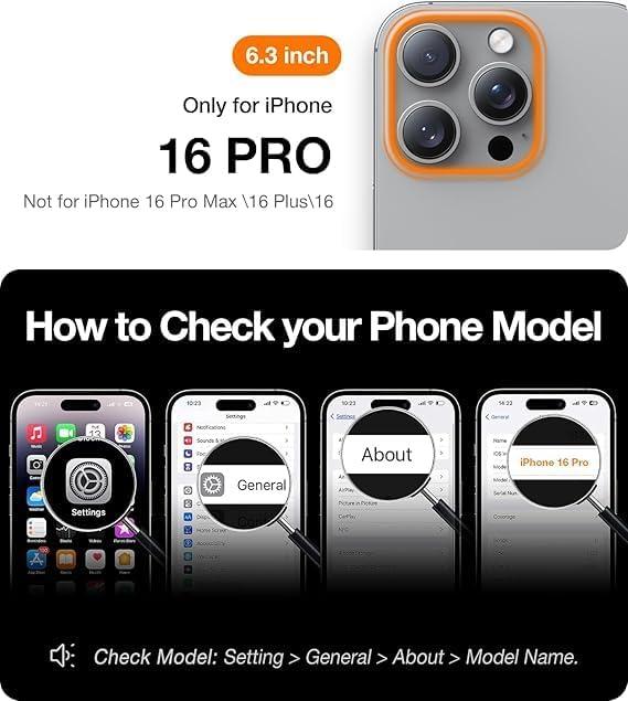 imageTORRAS Upgrade 360Rotatable Magnetic for iPhone 16 Pro Case 63 inch Fit for MagSafe 16 Pro Phone Case 16FT MilGrade Shockproof Flush Stand Ring Holder Translucent Slim Protective Ostand BlackNatural Titanium