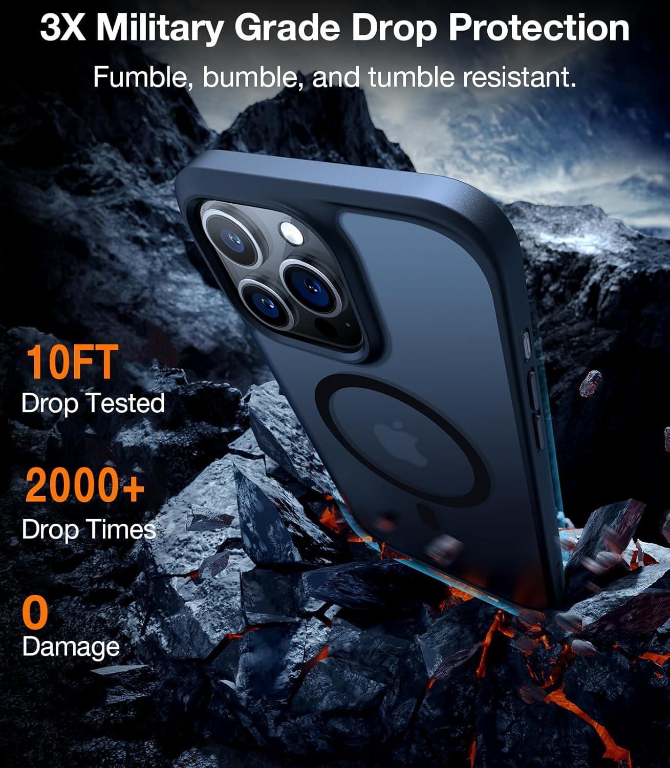 imageTORRAS for iPhone 16 Plus Case Compatible with MagSafe MilitaryGrade Drop Tested Translucent Magnetic Slim Protective Case for iPhone 16 Plus AntiFingerprint AntiScratch 63 BlackBlack