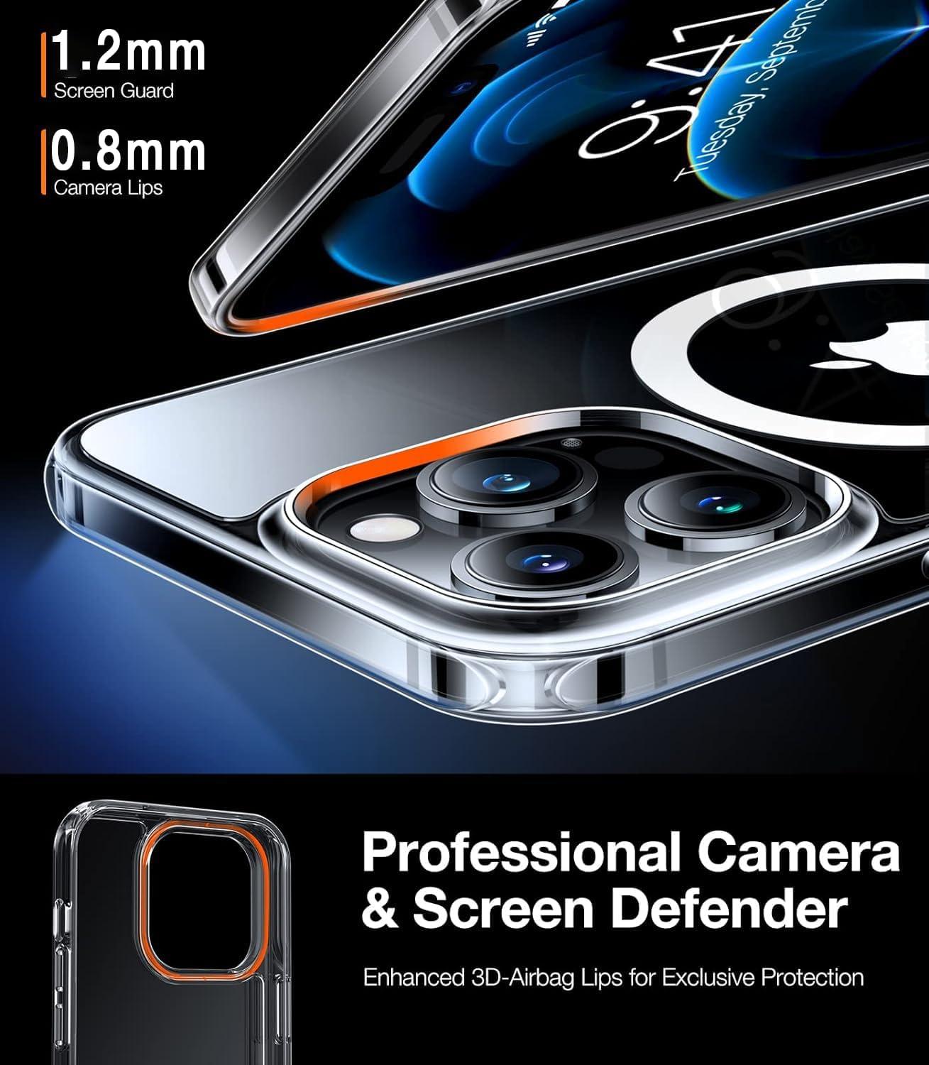 imageTORRAS for iPhone 16 Plus Case Compatible with MagSafe MilitaryGrade Drop Tested Translucent Magnetic Slim Protective Case for iPhone 16 Plus AntiFingerprint AntiScratch 63 BlackClear