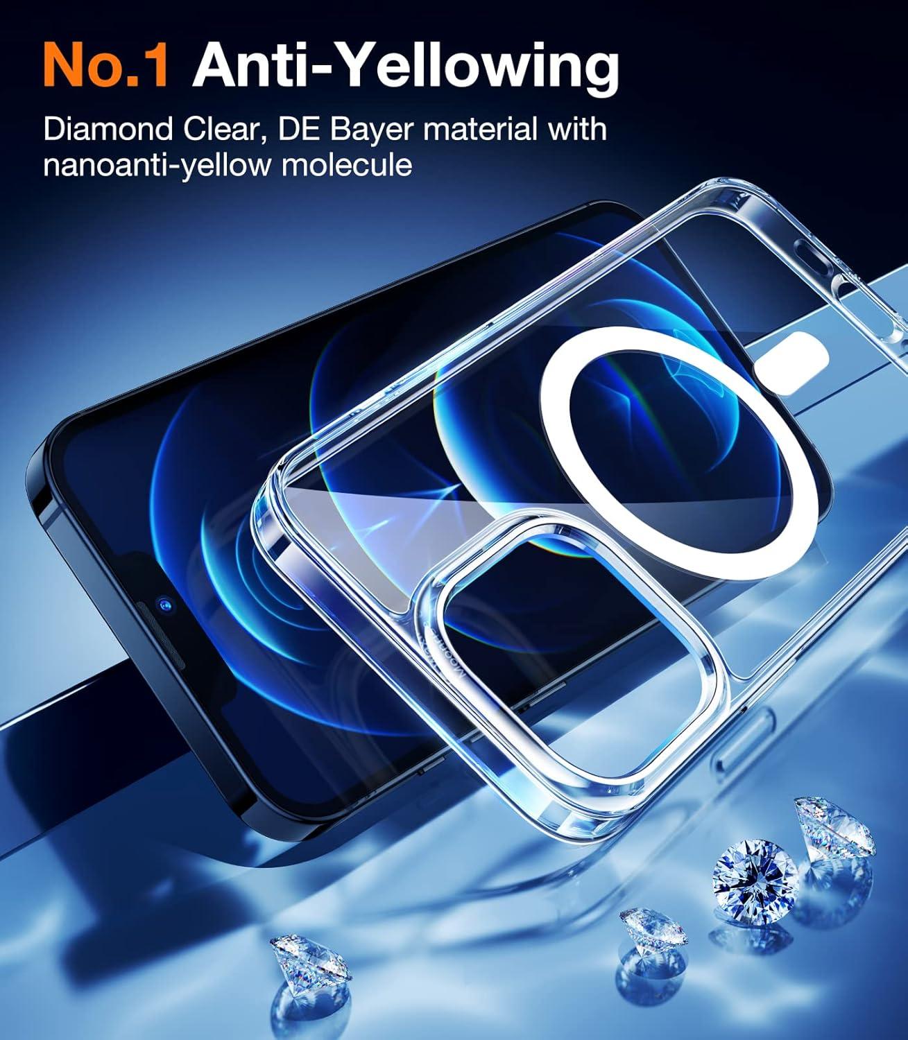 imageTORRAS for iPhone 16 Plus Case Compatible with MagSafe MilitaryGrade Drop Tested Translucent Magnetic Slim Protective Case for iPhone 16 Plus AntiFingerprint AntiScratch 63 BlackClear