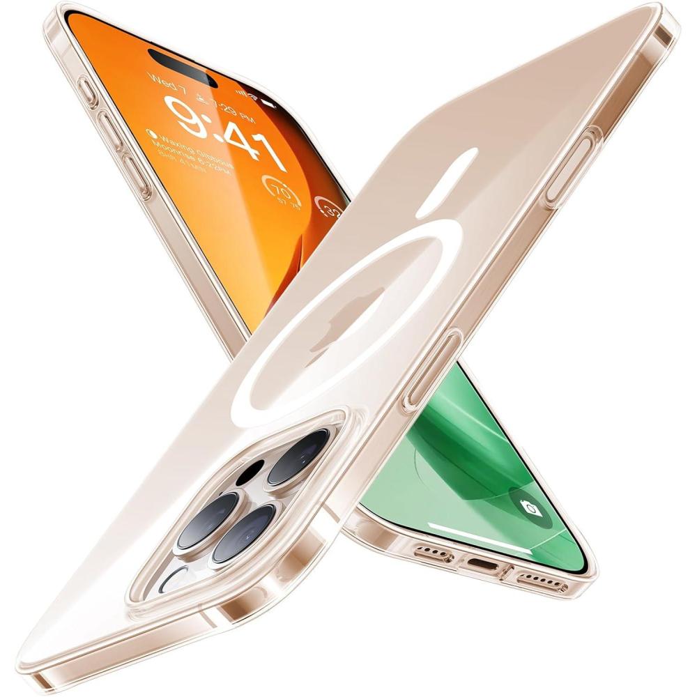 imageTORRAS Magnetic SlimFit for iPhone 16 Pro Max Case UltraThin 16 ProMax Phone Case Compatible with MagSafe Light AntiScratch Matte Hard PC Bayer 69 inch OriginFit Clear