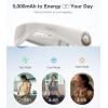TORRAS COOLiFY Air Upgraded Neck Fan Air Conditioner, Upper-Lower Airflow, 5000 Mah Light Portable Fan Rechargeable, Personal Cooling Fan Travel Essentials, Mothers’ Day Gifts for Mom, Black(2024 White)