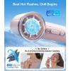 TORRAS COOLiFY iva Handheld Fan with Ice Cooler, 0-100 Adjustable Speed, Super Mini Powerful Portable Fan 5000mAh Rechargeable, Hand Fans for Travel Essentials, Outdoor, Gifts for Dad Women, Charcoal(Pink)
