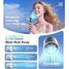TORRAS COOLiFY iva Handheld Fan with Ice Cooler, 0-100 Adjustable Speed, Super Mini Powerful Portable Fan 5000mAh Rechargeable, Hand Fans for Travel Essentials, Outdoor, Gifts for Dad Women, Charcoal(Charcoal)