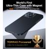 TORRAS Magnetic Slim Fit for iPhone 16 Pro Case, 6.3 inch, Ultra-Thin Case Compatible with MagSafe, Lightweight Matte Anti-Scratch Hard PC Cover Phone Case for iPhone 16 Pro OriginFit, Black(1-Black Titanium)