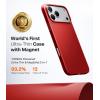TORRAS Magnetic Slim-Fit for iPhone 17 PRO MAX Case, Ultra-Thin 17 ProMax Phone Case Compatible with MagSafe, Light Anti-Scratch Matte Hard PC Bayer 6.9 inch OriginFit, Glossy Orange(Red)