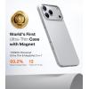 TORRAS Magnetic Slim-Fit for iPhone 17 PRO MAX Case, Ultra-Thin 17 ProMax Phone Case Compatible with MagSafe, Light Anti-Scratch Matte Hard PC Bayer 6.9 inch OriginFit, Glossy Orange(3-Silver)