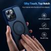 TORRAS for iPhone 16 Plus Case, [Compatible with MagSafe] [Military-Grade Drop Tested] Translucent Magnetic Slim Protective Case for iPhone 16 Plus Anti-Fingerprint Anti-Scratch 6.3″, Black(Blue)