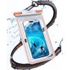 TORRAS IPX8 Waterproof Phone Pouch Floating, Underwater Screen Touchable, Water Proof Case with Lanyard for iPhone 17 Pro Max 16 S25, Cellphone Dry Bag Cruise Essentials 7.0 inch, Black(1 Pack-White)