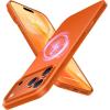 TORRAS Magnetic Slim-Fit for iPhone 17 PRO MAX Case, Ultra-Thin 17 ProMax Phone Case Compatible with MagSafe, Light Anti-Scratch Matte Hard PC Bayer 6.9 inch OriginFit, Glossy Orange(Glossy Orange)