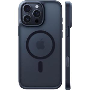 TORRAS Magnetic Shockproof for iPhone 16 Pro Max Case, [4X Military-Grade Protection] [Compatible with MagSafe] Translucent Case for iPhone 16 Pro Max Anti-Scratch Guardian 6.9″, Gold(Black)