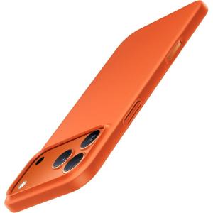 TORRAS Slim Fit for iPhone 16 Pro Max Case Clear, Ultra Thin Phone Case for iPhone 16 Pro Max, Non Yellowing Anti-Scratch Hard Plastics Lightweight iPhone 16 Pro Max Phone Case 6.9”, Clear(Cosmic Orange)