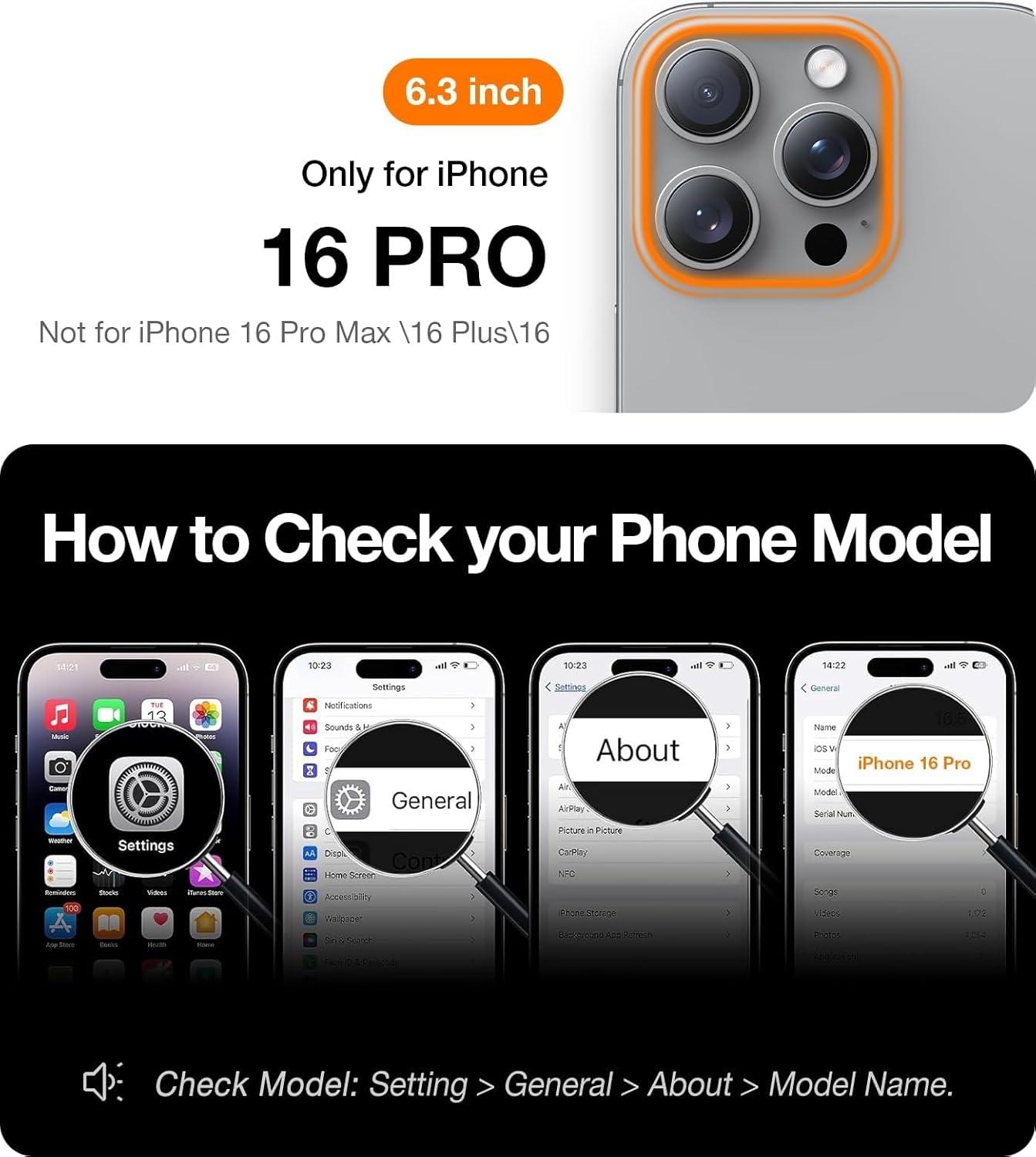 imageTORRAS 360 Stand Magnetic Case for iPhone 16 Case Full Camera ProtectionFit for MagSafe16FT MilGrade Drop Protection Slim Case for 16 iPhone Phone Case with Kickstand 61 Diamond ClearNatural Titanium