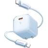 TORRAS IceNano 30W Charger for iPhone USB C [GaN3.0 Tech][PD3.0 Fast Charging] Foldable Charger Block for iPhone 17 Pro Max/16/15, iPad, Samsung, Google, Glacier Blue (5.5ft USB-C Cable Included)(Glacier Blue)