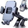 TORRAS Military-Grade Phone Holders for Your Car【96+LBS Strongest Suction】Car Phone Holder Mount, Ultra-Durable Cell Phone Car Mount Truck for Dashboard Windshield Vent for iPhone 17 16 15 Pro Max Air(Gray)