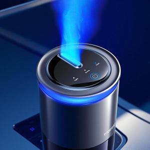 TORRAS Smart Car Air Freshener, Ultrasonic Mist, Blue Light Enhanced Fountain Nozzle, Automatic On/Off, Adjustable Fragrance, Rechargeable Battery, Ambient Light, Premium Cologne Scent