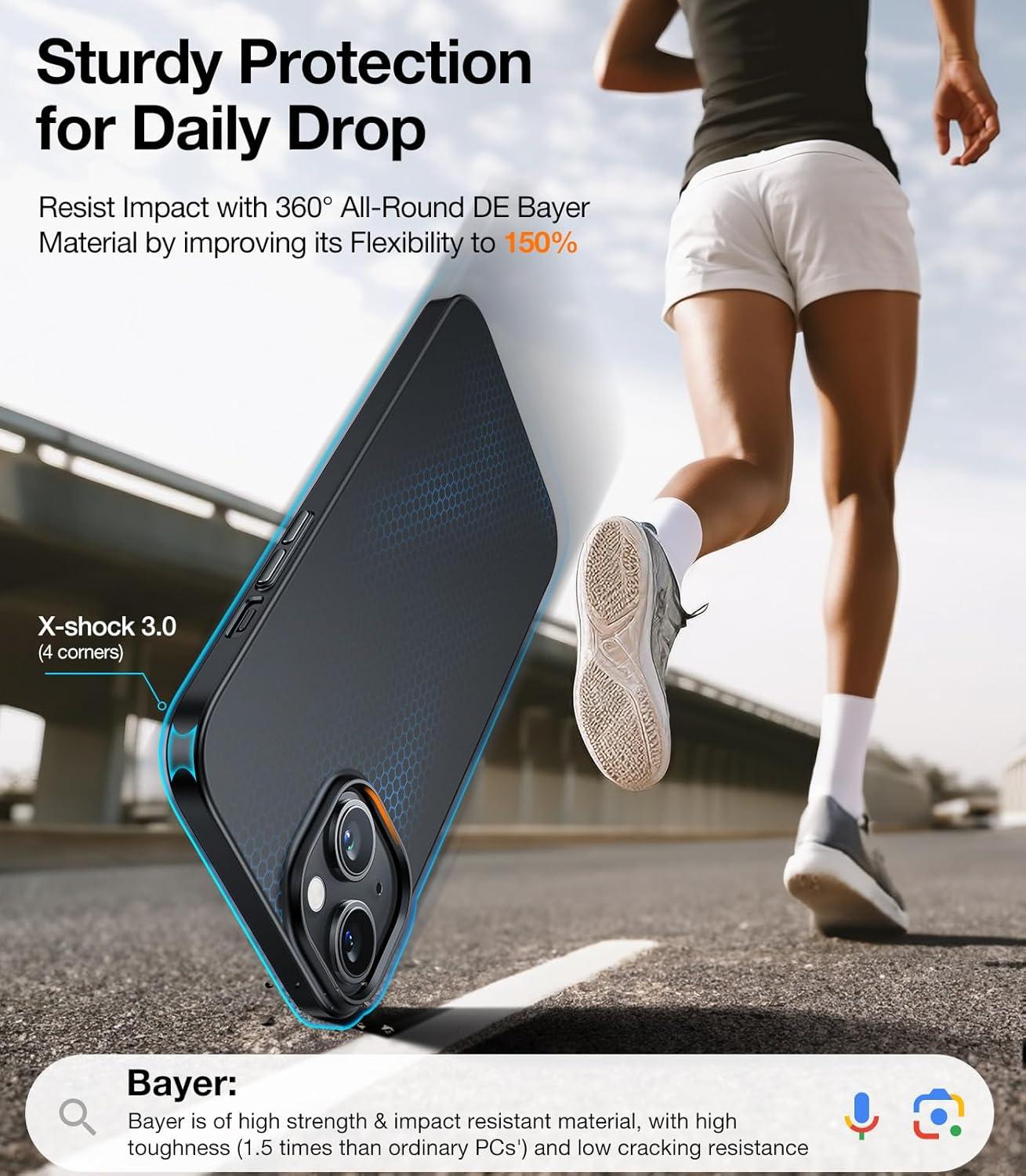 imageTORRAS Magnetic Slim Fit Designed for iPhone 14 Pro Case Ultra Thin Strong Magnetic Velvety Touch AntiScratch Compatible with MagSafe Cover Phone Case for iPhone 14 Pro Space BlackBlack