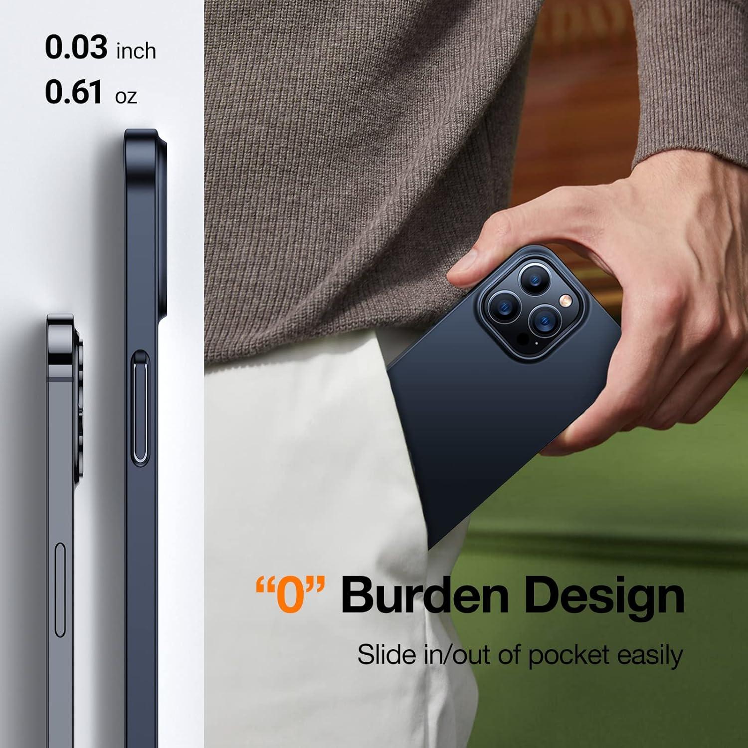 imageTORRAS Magnetic Slim Fit Designed for iPhone 14 Pro Case Ultra Thin Strong Magnetic Velvety Touch AntiScratch Compatible with MagSafe Cover Phone Case for iPhone 14 Pro Space BlackBlack