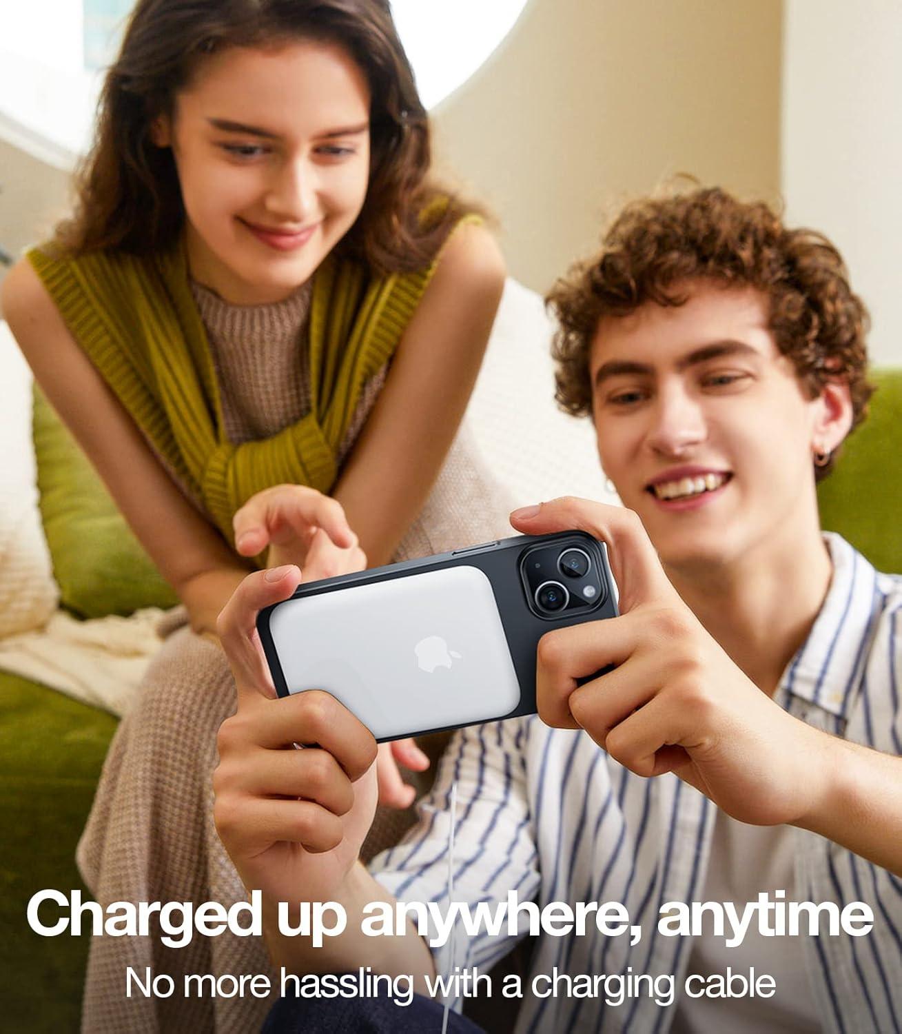 imageTORRAS Magnetic Slim Fit Designed for iPhone 14 Pro Case Ultra Thin Strong Magnetic Velvety Touch AntiScratch Compatible with MagSafe Cover Phone Case for iPhone 14 Pro Space BlackBlack