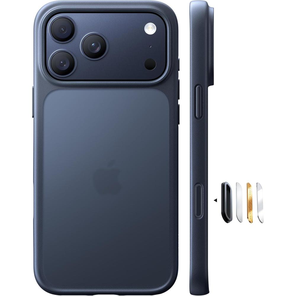 imageTORRAS for iPhone 17 Pro Case Beyond MilitaryGrade Protection Camera Control Button DIY Buttons Translucent Matte Slim Thin Shockproof Hard Back AntiScratch Phone case for iPhone 17 Pro BlackBlack17Pro