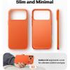 TORRAS Slim Fit for iPhone 14 Plus Case, Ultra Thin Phone Case for iPhone 14 Plus, Anti-Scratch Hard Plastic Lightweight Phone Case 6.7inch, Matte Black(Cosmic Orange)