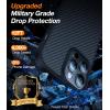 TORRAS Upgraded Stronger Magnetic for iPhone 14 Pro Case, 12 FT Military Grade Drop Tested, Compatible with MagSafe, Scratch Resistant for iPhone 14 Pro Phone Case, Aramid Fiber Back/Black Edge(3 Aramid Fiber Black)
