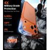 TORRAS for iPhone 17 Pro Case, Beyond Military-Grade Protection, Camera Control Button, DIY Buttons, Translucent Matte Slim Thin Shockproof Hard Back Anti-Scratch Phone case for iPhone 17 Pro, Black(Cosmic Orange-17Pro)