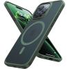 TORRAS Magnetic Designed for iPhone 13 Pro Max Case, [Military Grade Drop Tested] [Compatible with MagSafe] Shockproof Translucent Hard Back Soft Slim Protective Case for iPhone 13 Pro Max, Blue(Green)