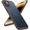 TORRAS Shockproof Case for iPhone 13 Case/for iPhone 14 Case, Military Grade Drop Tested, Protective Hard Back Slim Thin Case for iPhone 13 & 14 Case, Brown
