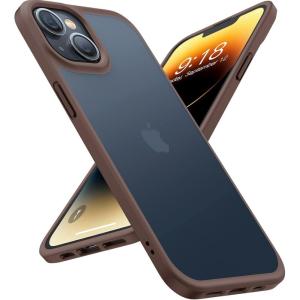 TORRAS Shockproof Case for iPhone 13 Case/for iPhone 14 Case, Military Grade Drop Tested, Protective Hard Back Slim Thin Case for iPhone 13 & 14 Case, Brown