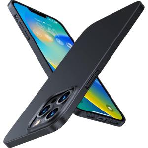 TORRAS Slim Fit for iPhone 14 Plus Case, Ultra Thin Phone Case for iPhone 14 Plus, Anti-Scratch Hard Plastic Lightweight Phone Case 6.7inch, Matte Black(Black)