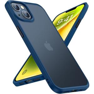 TORRAS for iPhone 17 Pro Case, Beyond Military-Grade Protection, Camera Control Button, DIY Buttons, Translucent Matte Slim Thin Shockproof Hard Back Anti-Scratch Phone case for iPhone 17 Pro, Black(Navy Blue)