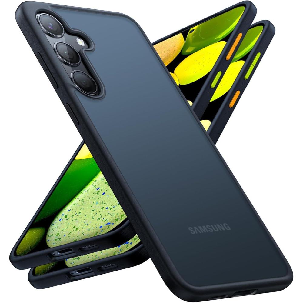 imageTORRAS Shockproof for Samsung Galaxy S24 Case 62 12FT Military Grade Drop Tested Translucent Matte Hard Back amp Soft Edge Thin Slim Protective Galaxy S24 Case 5G Guardian Series BlackBlack