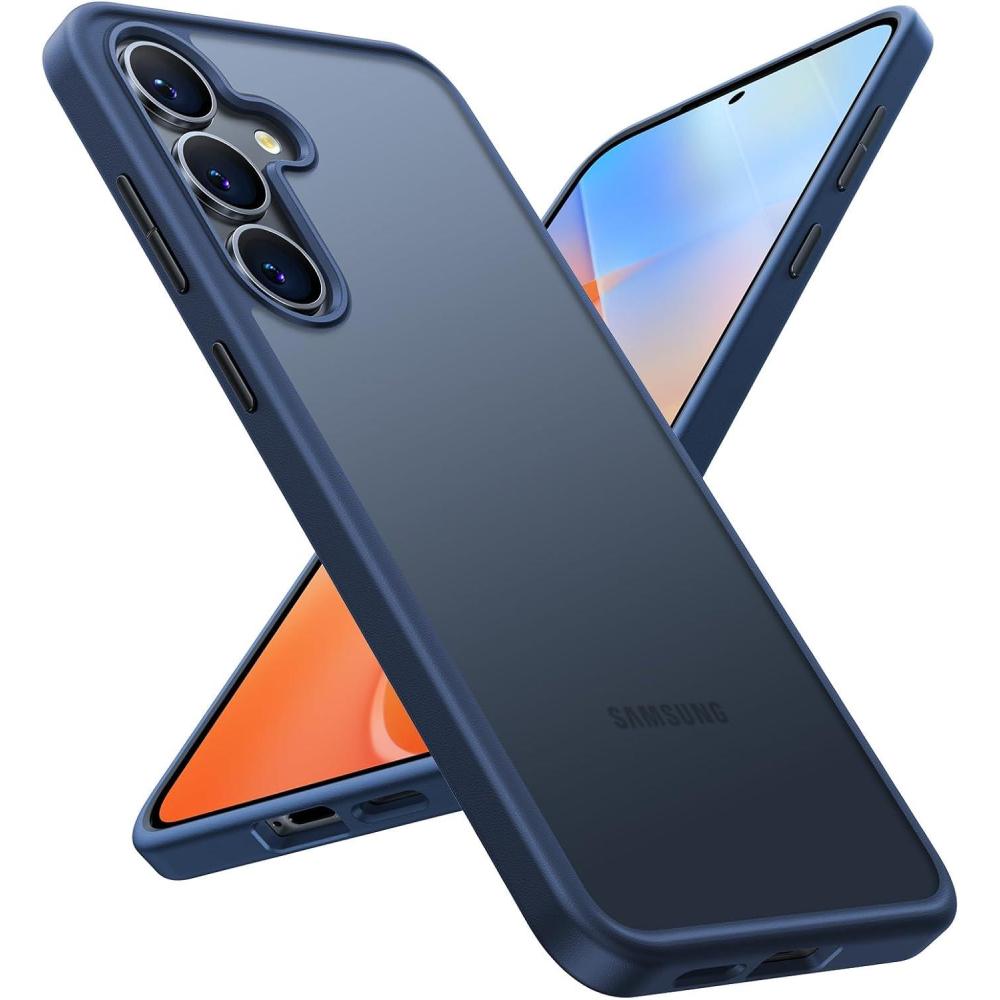 imageTORRAS Shockproof for Samsung Galaxy S25 Ultra Case 12FT MilitaryGrade Protection Slim Case for Samsung S25 Ultra Case Matte Translucent Blue Thin Guardian SeriesBlue