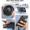 TORRAS 360° Fidget Spinner Magnetic Phone Grip Ring Holder Kickstand, Fit for PopSocket MagSafe Accessories Removable for iPhone 16,15,14, 13, 12 Pro/Max,Samsung Galaxy, Google, Ostand SpinRing, Black