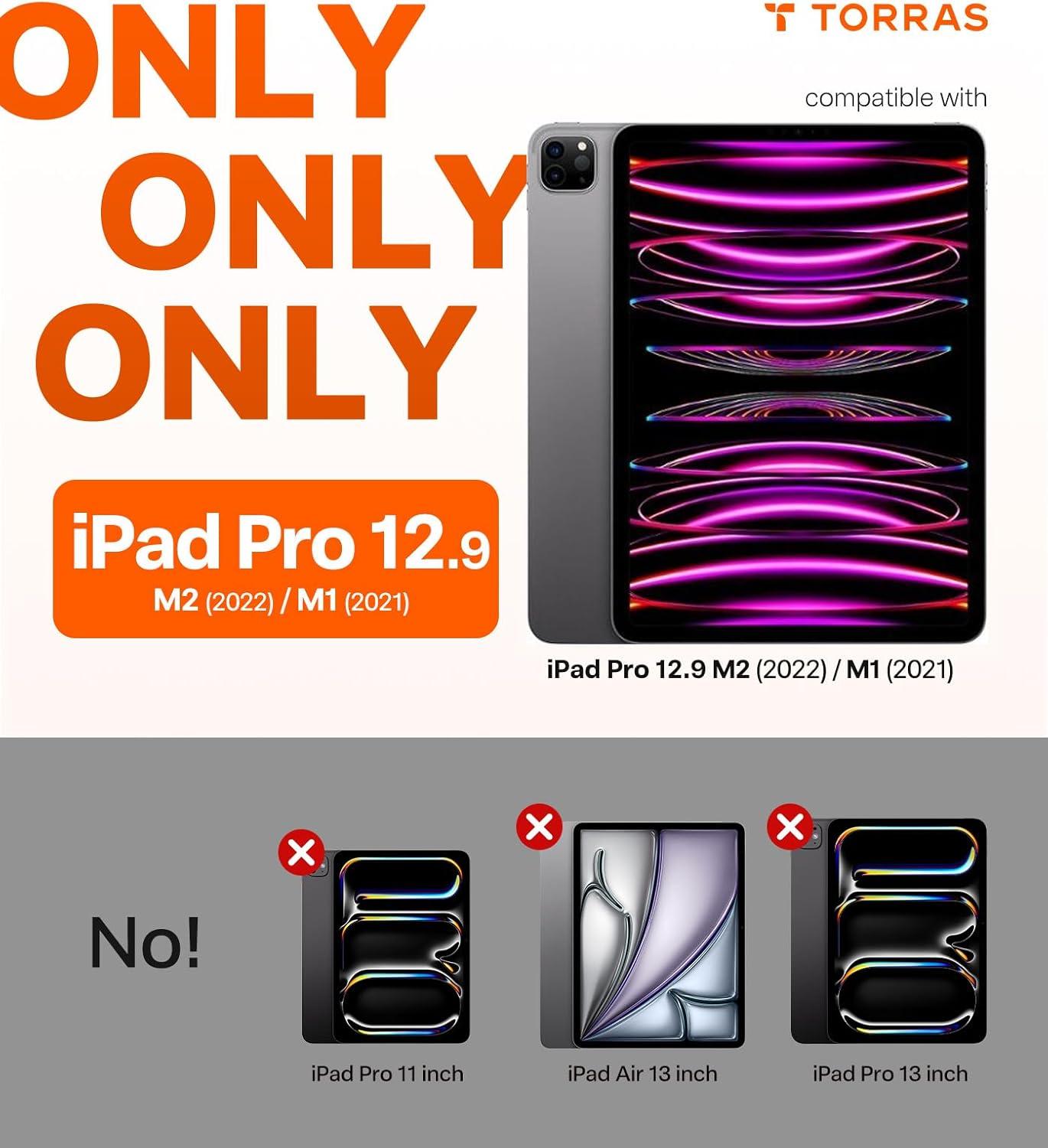 imageTORRAS Ostand K1 Guardian for iPad Pro 129 inch Case 2022 M2 amp 2021 M1 Ultra Stable Stand Multiple Adjustable Viewing Angles Slim Protective Kickstand iPad Pro 129 Case with Pencil Holder BlackBlack